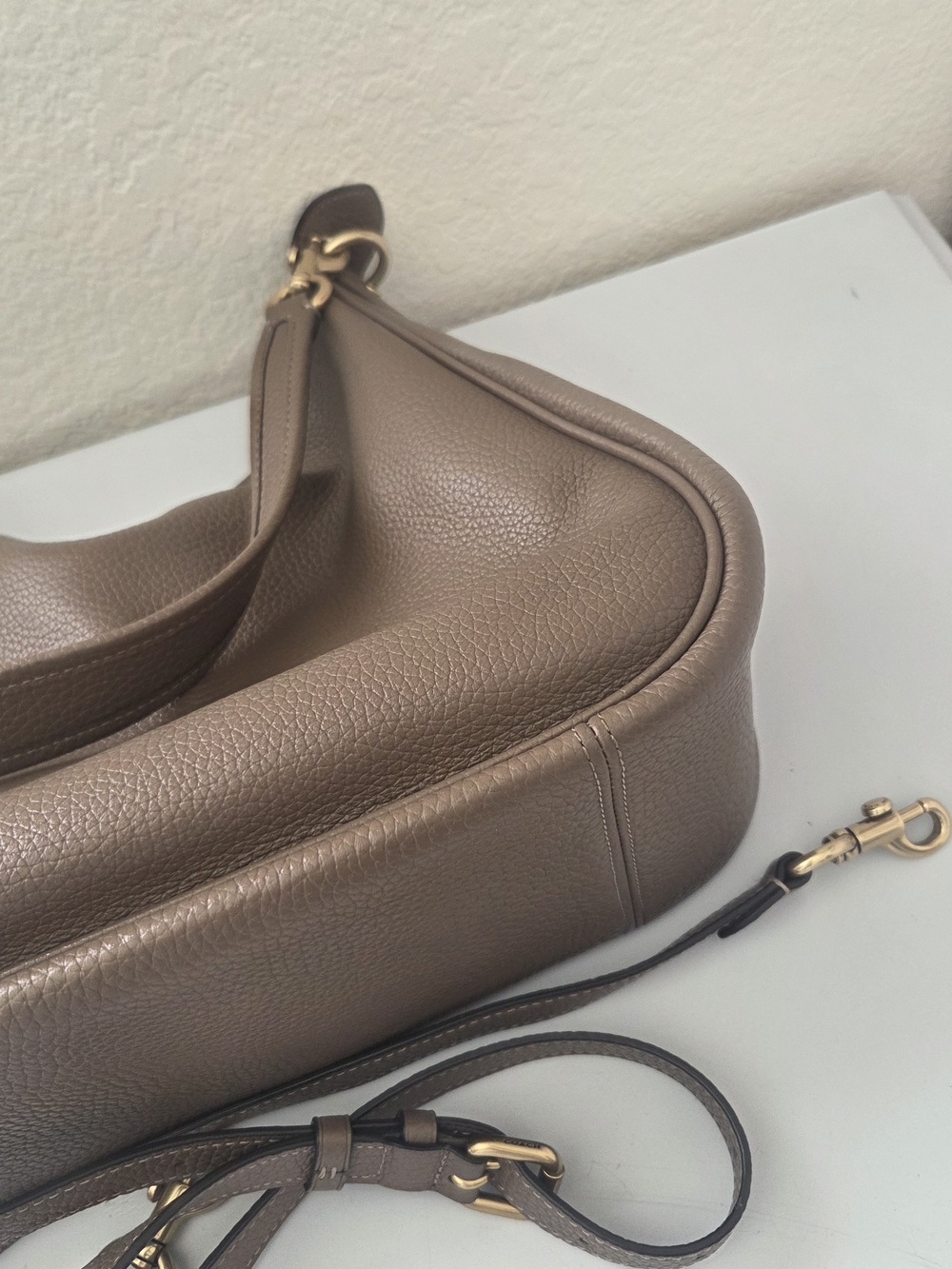 Coach Cary Shoulder Bag In Dark Stone - Picture 4 of 10